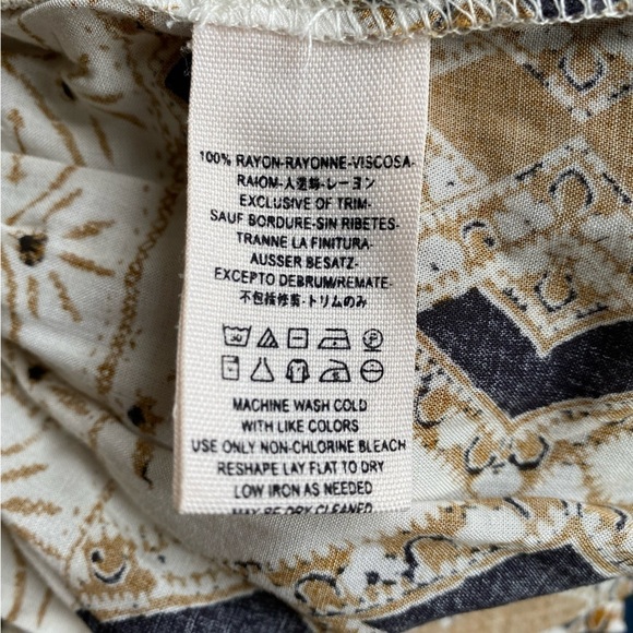 Free People Down By The Bay 60’s Ivory Combo Tunic Top Size Small - Picture 6 of 7